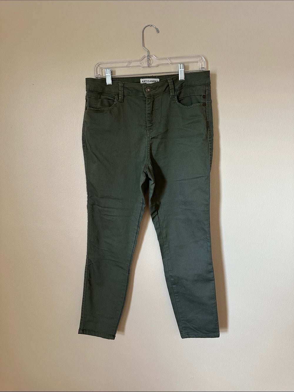 Artisan Dark Olive Skinny Jeans for Women